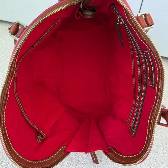DOONEY & BOURKE | NWOT Pink Pebble Grain Zip Zip Satchel - Picture 8 of 9